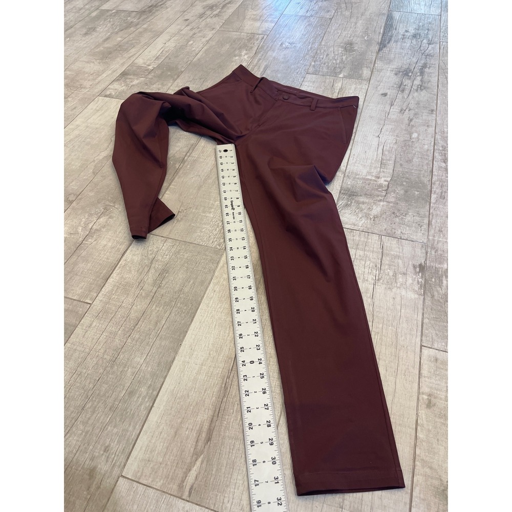 Rhone Commuter Pants Mens 33 Burgundy Slim Fit Flex-Knit Performance Trousers - Picture 5 of 5
